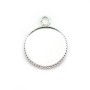Pendant in 925 silver, with set for round cabochon of 14mm x 1pc