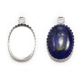 Pendant set in 925 silver, for oval cabochon, 13 * 18mm x 1pc