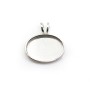 Pingente em 925 Sterling Silver, para cabochon oval, 10 * 14mm x 1pc