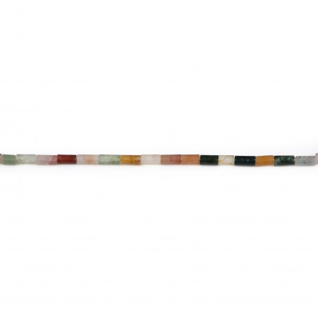 Indian Agate multicolored, in shaped of a tube 2x4mm, x 40cm