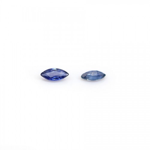 Sapphire blue crimp, in shaped of shuttle, 2.5 * 5mm x 1pc