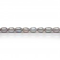 Gray freshwater cultured pearl, oval, 6-6.5mm x 39cm