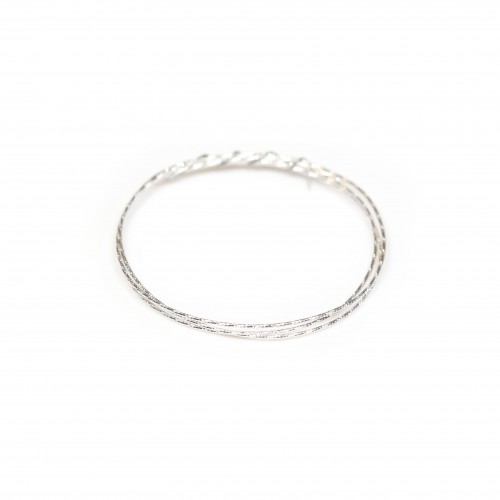 925 silver sparkle wire, 0.8mm x 50cm