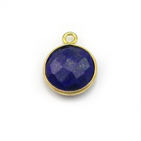 Lapis lazuli round shape, 1 ring, set in gilt silver, 11mm x 1pc