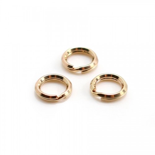 Anéis de Mola Cheios de Ouro 6,2mm x 5pcs