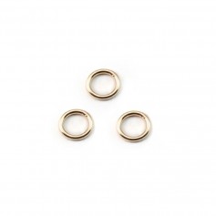 Anéis Soldados Cheios de Ouro 0,76x5mm x 5pcs