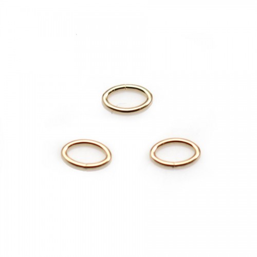 14K Gold filled ovale jump rings 0.76x4.1x6.4mm X 4pcs 