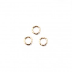 Anéis abertos com enchimento de ouro 0.64x3mm x 10pcs