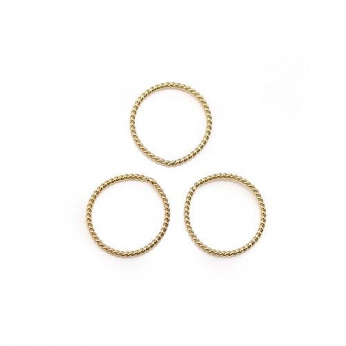 Gold Filled Twist Rings 10x0.76mm x 2pcs