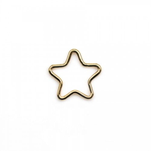 Star-shaped ring, in 14k gold filled, in size of 10.5mm x 2pcs
