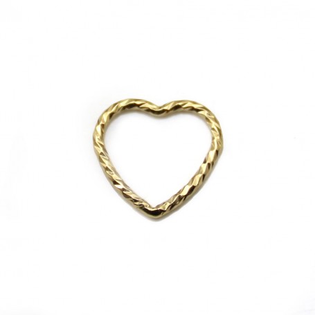 Sparkle rings in 14k gold filled, in shape of a heart, 9 * 10mm x 2pcs