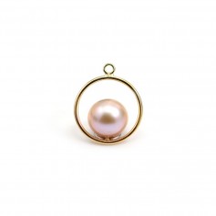 Round charm in size of 15x0.7mm, 14K gold filled x 1pc