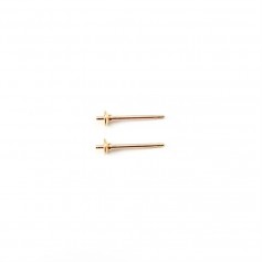 Clous d'oreilles pour perles semi-percées en Gold Filled 3mm x 2pcs