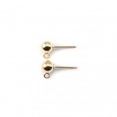 Gold Filled Ball Stud Earrings 5mm x 2pcs