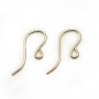 Crochets d'oreilles, avec "anneau", en gold filled 14 carats, 7.5 * 19mm x 4pcs