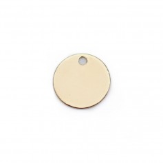 Round charm awards a medal to engrave in Gold Filled 9mm x 1pc