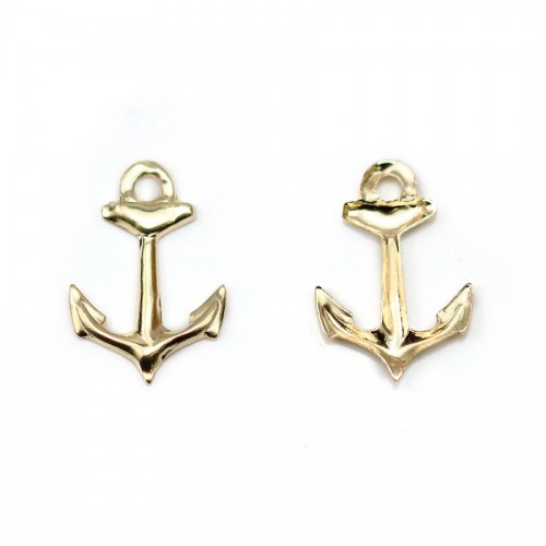 Charm in gold filled 14 carats, in the shape of anchor, in size of 9 * 14mm x 1pc