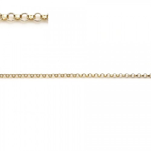 Cadena de anillos redondos de oro de 1,3 mm x 50 cm