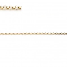 Cadeia de Anel Redondo 1,3mm x 50cm Preenchida a Ouro