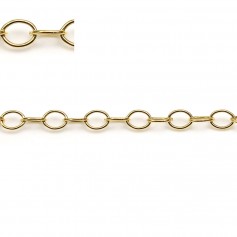 Anello a catena ovale riempito d'oro 3,7x5 mm x 50 cm