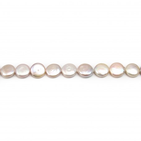 Perles de culture d'eau douce, blanche, ronde, 14mm x 1pc