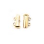 14K Gold filled Tube Clasp 2 row 4.3X15mm x 1pc