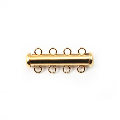 14K Gold filled tube clasp 4 row 4.3X26MM x 1pc