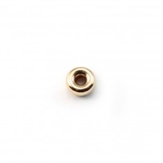 Perles rondelles en Gold Filled 6x3.4mm x 1pc
