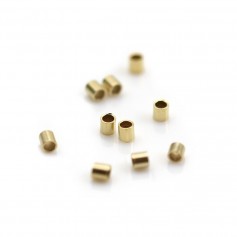 Perlas de Tubo Relleno de Oro 2x2mm x 20pcs