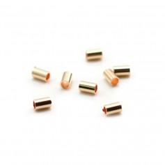 Perles tubes à écraser en Gold Filled 3x2mm x 15pcs