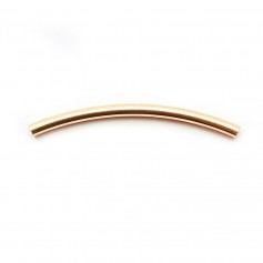 Gold Filled Curved Tube 25x1.5mm x 1pc