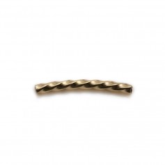 Square twisted tube in Gold Filled 15x1.5mm x 2pcs
