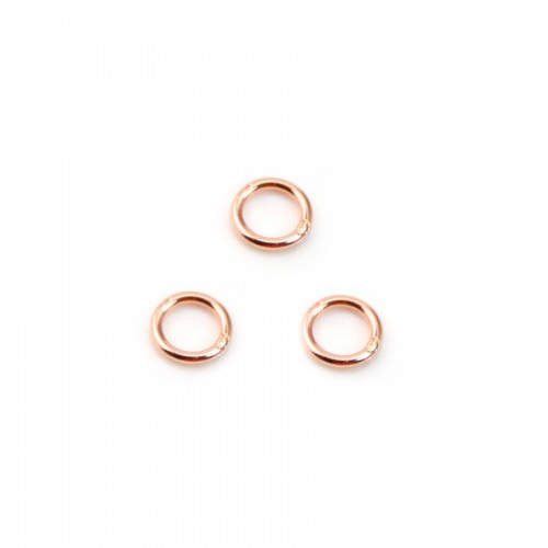 Anéis Rosados Cheios de Ouro 0,64x4mm x 10pcs