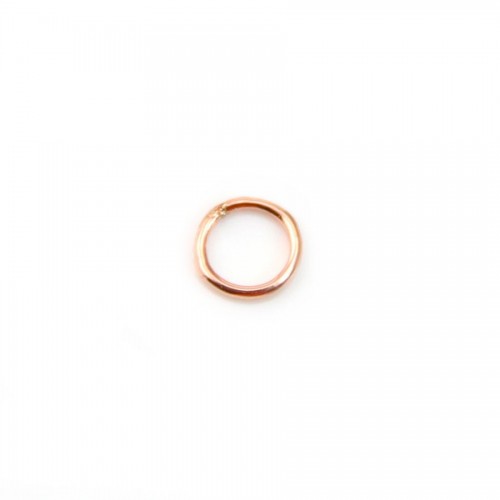 Anéis Fechados Rosados Cheios de Ouro 6x0,76mm x 10pcs