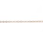 Chain in gold filled pink, 14 carats, mesh in oval shape, size 1.3 * 1.8mm x 50cm
