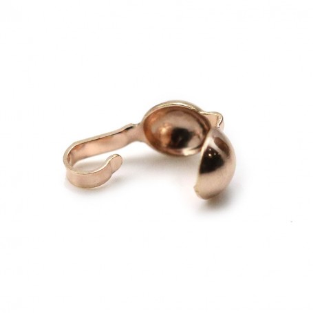Knot holster, in pink gold filled 14 carats, 3.5mm x 4pcs