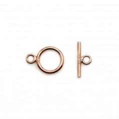 Rose gold filled Toggle clasp round-shaped 1.3x9mm x 1pc