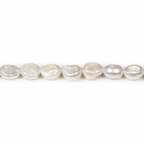 White Baroque Freshwater cultured Pearl x 40cm