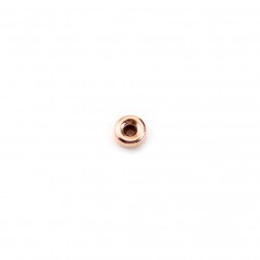 Perle rondelle en Gold Filled rosé 3x1.5mm x 5pcs