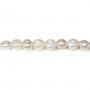 Freshwater pearl white baroque 10-12mm x 40cm