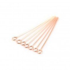 Pregos de Cabeça de Anel Cheios de Ouro Rosa 0.5x25mm x 10pcs