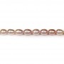 Pinkish oval freshwater pearls 6-7mm x40cm
