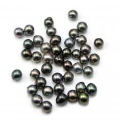 Tahitian cultured pearl in baroque shaped, half-drilled x 1pc
