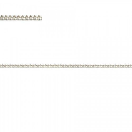 Cadena, cadena de plata 925, plana 1.0mm x 50cm