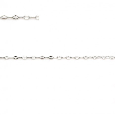 925 sterling silver diamond shaped forçat chain 1.6x2.6mm x 50cm