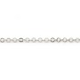 925 sterling silver chain round flat link 2.6mm x 50cm