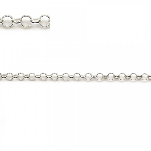 925 sterling silver jaseron link chain 3.5mm x 50cm