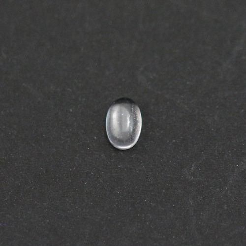 Cabochon di cristallo di rocca, forma ovale, 4x6 mm x 4 pezzi