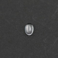 Cabochon de cristal de roche, de forme ovale, 4x6mm x 4pcs