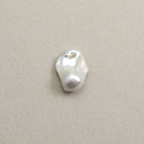 Perla d'acqua dolce, bianca, barocca 20 mm x 1 pz